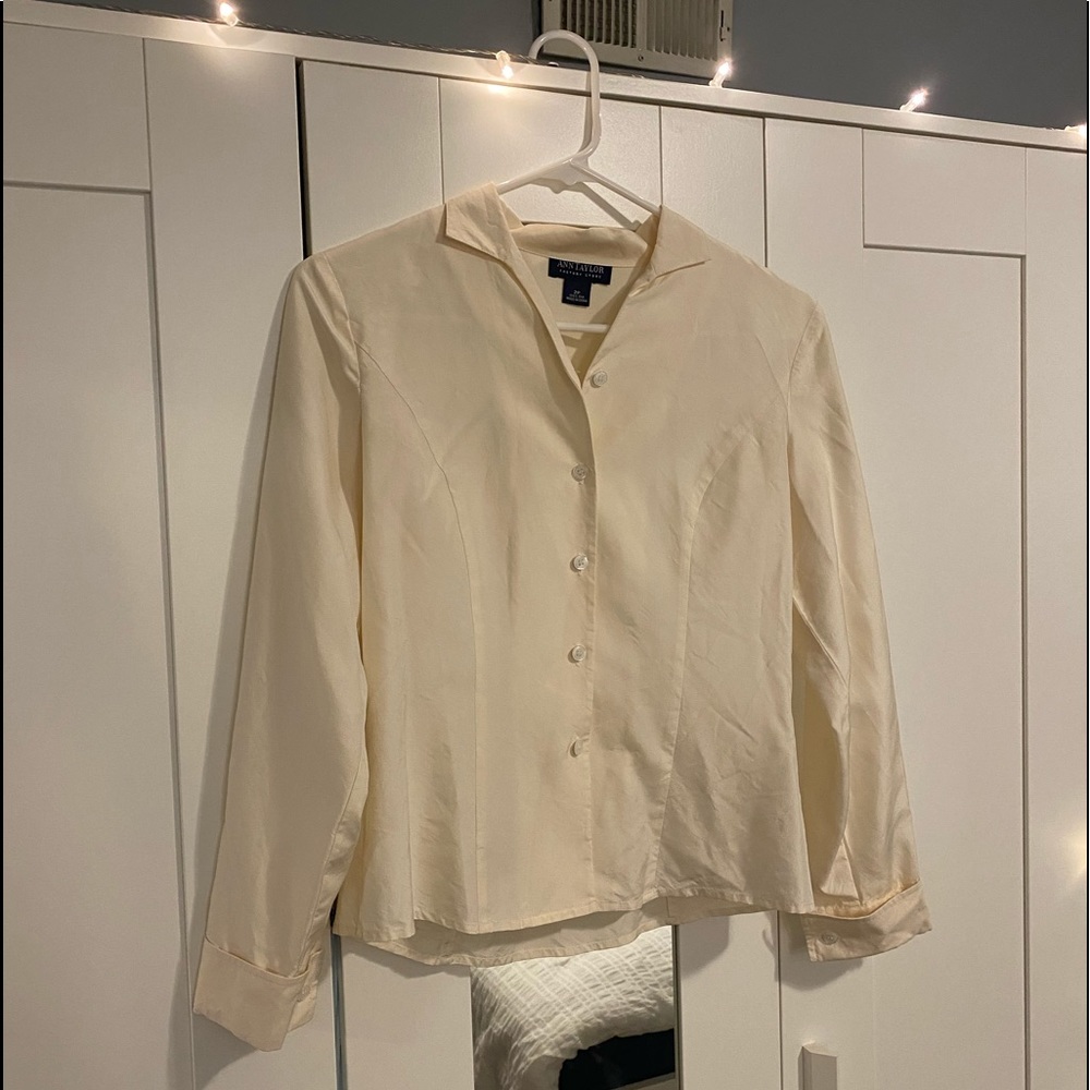 Super chic vintage Ann Taylor 100% silk top.